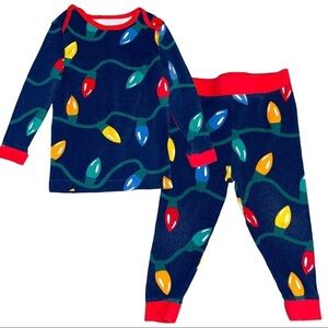 PAJAMAGRAM Size 18M Christmas Lights 2 Piece Pajamas